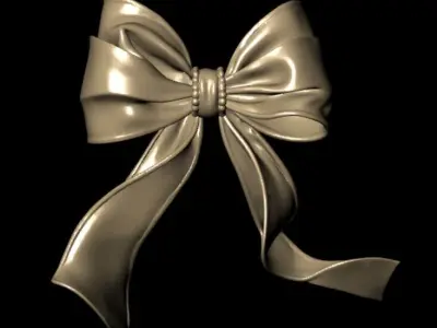 ribbon bow 3D model