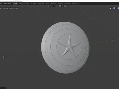 Captain America simple shield  3D print model