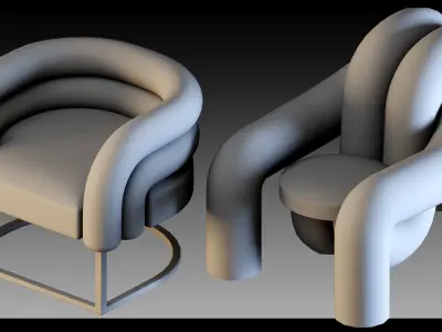 66- Modern Chairs 3D model