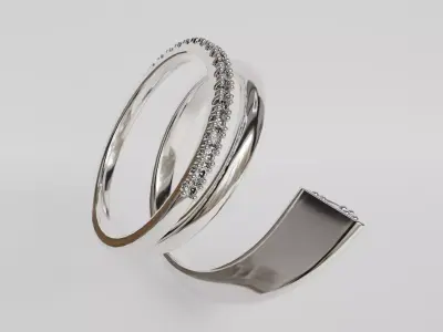 Spiral ring 3D print model