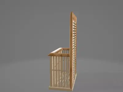 Wooden Home decorative 3d model 3D model
