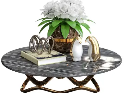 Coffee tables Decorative sets 6 3D model