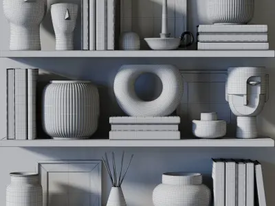 Decorative Set 01 Shelf 3D model