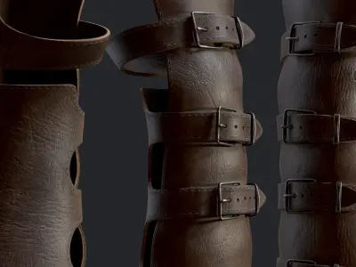Hand Brace Leather Low-poly 3D model