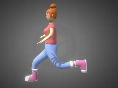 Sport Girl Character Free 3D model