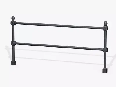 Guardrail C Low-poly 3D model