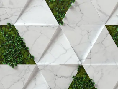 Stone Moss - Seamless wall panel texture Texture