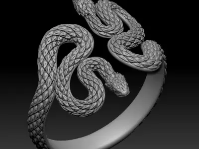 ring snake 3D print model