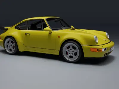 Porsche 911 964 Turbo  Low-poly 3D model