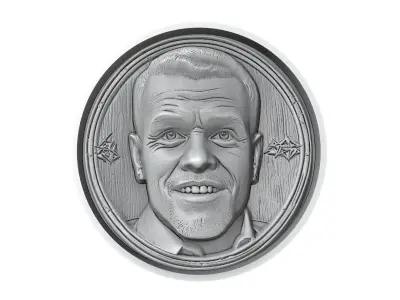 Dani Alves Footballer Medallion 3D print model