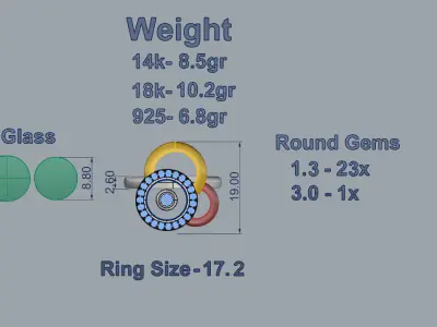 Chopard Ring 3D print model