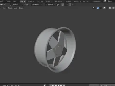 Borbet brand Wheels Low-poly 3D model