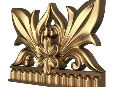 Carved Plaster Molding Decoration 050 Low-poly 3D model
