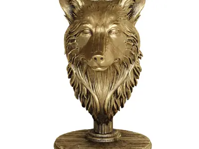 fox head statue 3D model