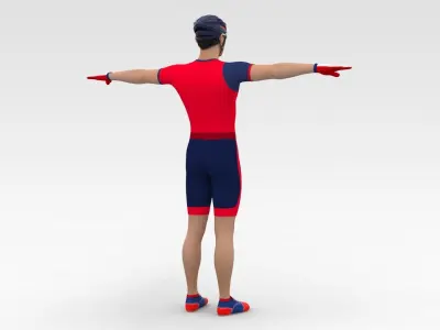 Cyclist 03 3D model