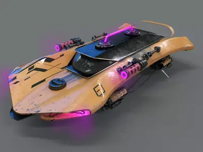future battle car 3D model