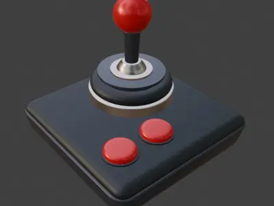 Joystick 3D model with Render Scene File Free 3D model