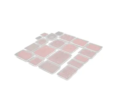 3D Packaged meat and sausage varieties Low-poly 3D model