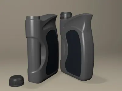 Plastic motor oil container  3D model