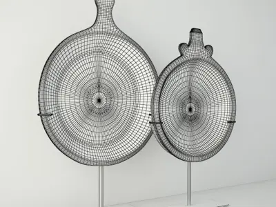 18th-19th Century Indian Stone Trays 2 3D model