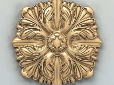 Round rosette 032 3D model