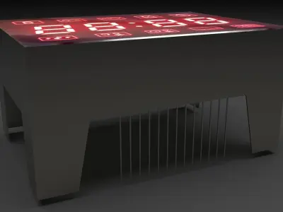 Illuminated Microwave 7 Segmented LED 3D model