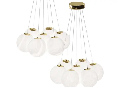 Glass Bubble Chandelier 3D model