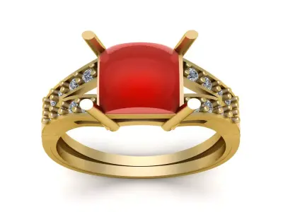 Women Fashion Diamond Ring 3d Printable Model 3D print model