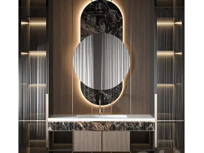 Luxury Bathroom 307 3D model