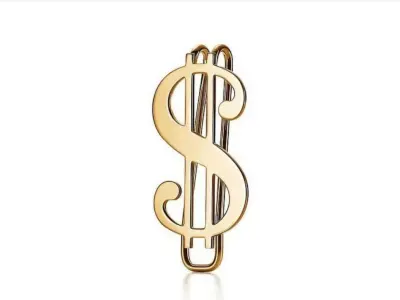 money holder dollars 3D model