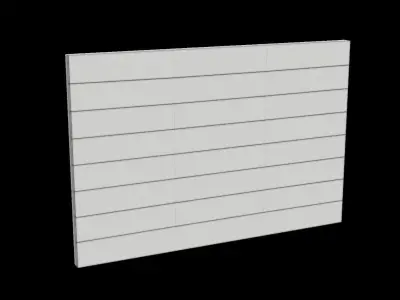 Blue Waves Wood Wall Art Low-poly 3D model