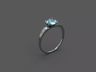 High-Quality 3D Ring Model Low-poly 3D model 2