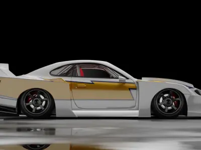 Nissan LB-Super Silhouette S15 SILVIA Low-poly 3D model