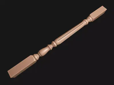 Baluster wooden stick 3D print model