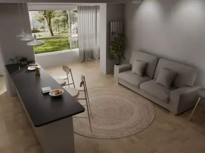 modern interior blender rendering bedroom rendering 3D model