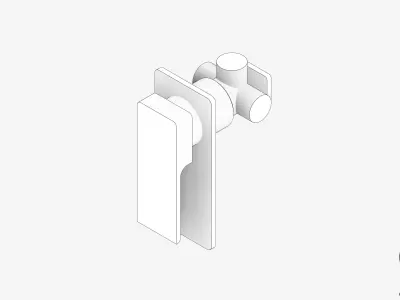 Wall Mixer Tap - Luxury - Glide Low-poly 3D model