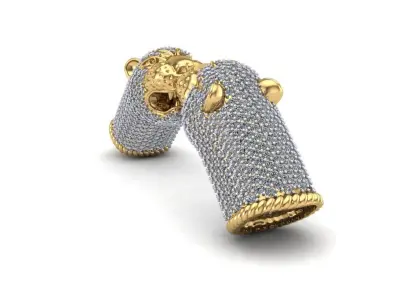 Tiger Face - Bracelet - 250108 3D print model