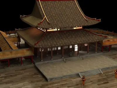Chinese ancient house 3D model 36