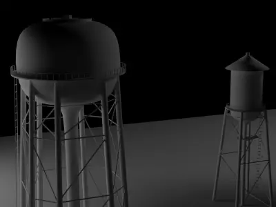 Water Tower Pack 1 3D model