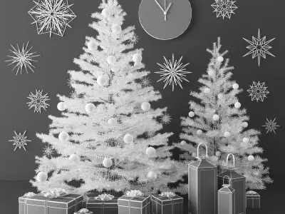 Christmas tree Low-poly 3D model 5