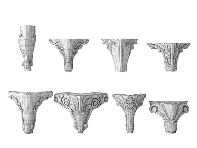 Classic small legs 3D model