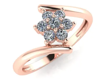 light weight gold diamond rings-C111116SKCH2026042-wt-0-5 3D print model