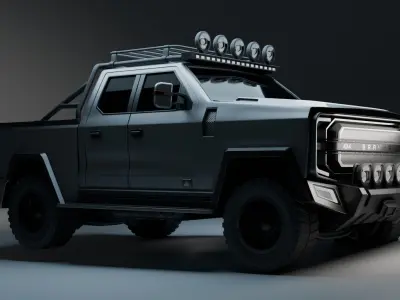 Brahma X  Apex Offroad Dominator 4x4 Truck Low-poly 3D model