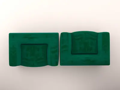 Velvet Armchair 3D model