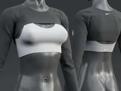 Nike Yoga Luxe Sleeve Top 3D model