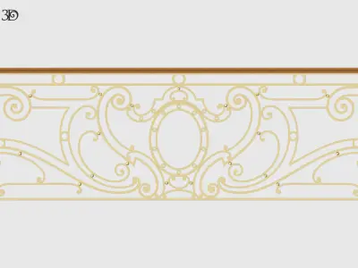 Forged Fence Set 3D model