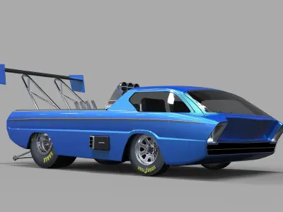Dodge Deora dragster 3D model
