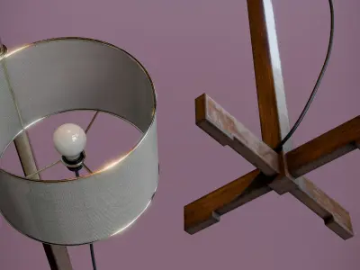 Floor Lamp Low-poly 3D model get