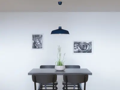 Pendant Light With Three Different Color Options Low-poly 3D model