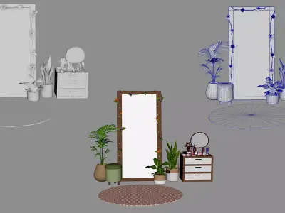 Mirror Area Low-poly 3D model